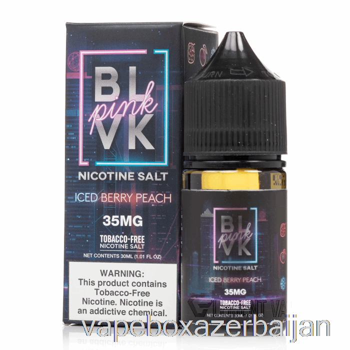 Vape Smoke ICED Berry PEACH SALT - BLVK Pink Series - BLVK - 30mL 35mg